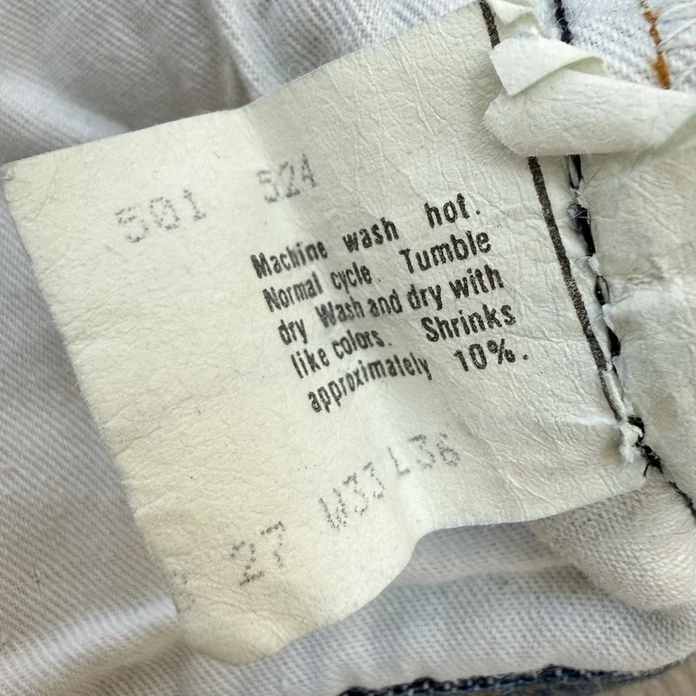 Vintage 80s Levis 501 0000 XX Jeans Made in USA Button 524 Denim Actual 32x26.5